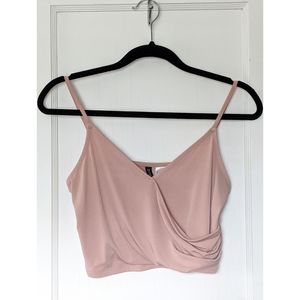 Divided Blush Cropped Tank Top